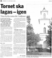 T&ouml;sse kyrka, Provinstidningen 050115